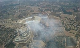 Incendio en la planta de reciclaje de Cervera del Maestre
