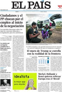 Las portadas de los periódicos de hoy, martes 23 de agosto de 2016