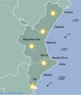 Predicción meteorológica para este martes en la Comunitat