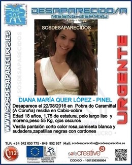 Desaparecida en A Pobra do Caramiñal (A Coruña).