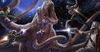 Los Guardianes de la Galaxia luchan contra un enorme monstruo espacial
