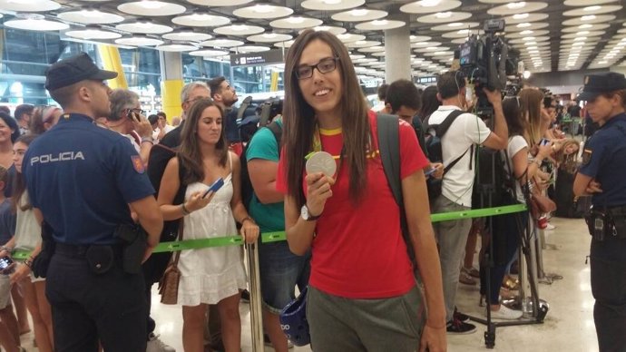 Eva Calvo, subcampeona olímpica en taekwondo a su llegada a Madrid 