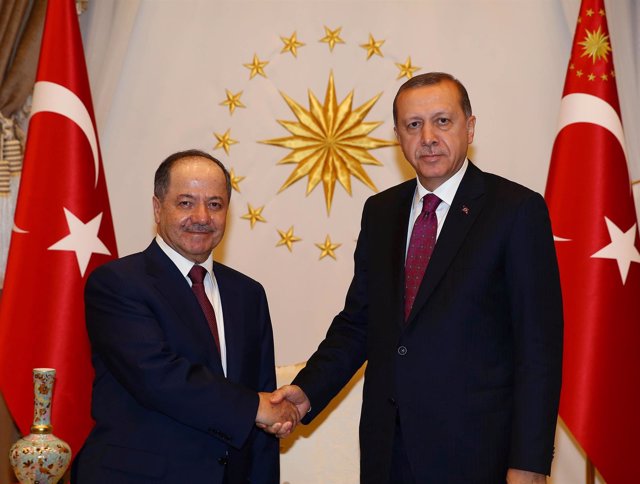 Masud Barzani y Recep Tayyip Erdogan