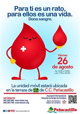 Cartel jornada donación de sangre 