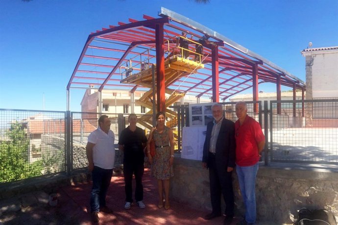 Obras de reforma en el colegio público rural La Atalaya, de Burunchel.