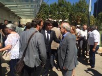 El funeral de Jordi Carbonell reúne a Puigdemont, Montilla, Pujol, Junqueras y Carod