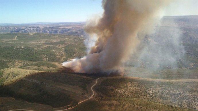 Incendio en Ejulve (Teruel)