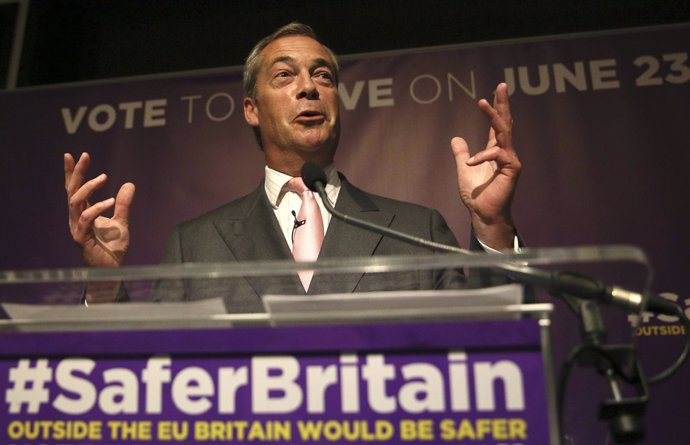 El líder del Partido por la Independencia de Reino Unido (UKIP), Nigel Farage