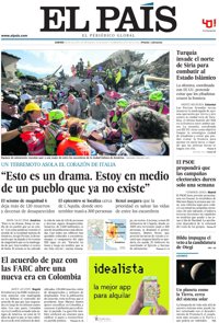 Las portadas de los periódicos de hoy, jueves 25 de agosto de 2016