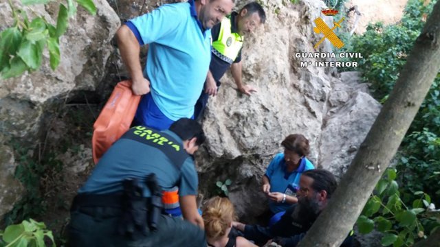 Rescate de una senderista