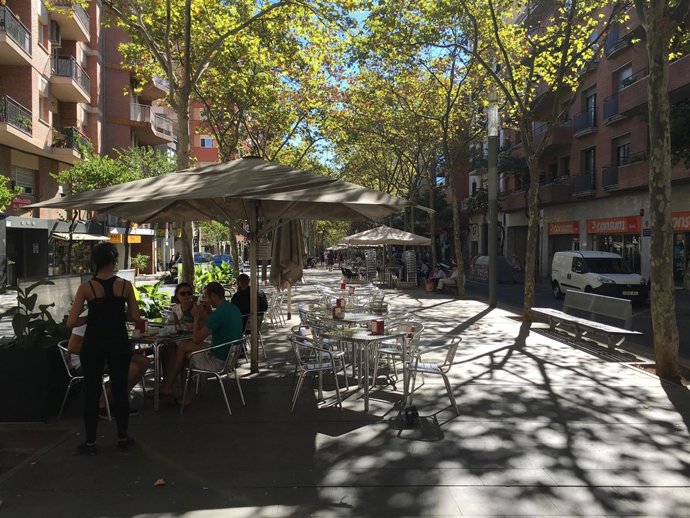 Terrazas de las ramblas Fabra i Puig y Onze de Setembre 