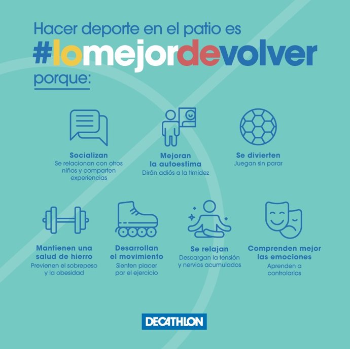 Decathlon explica los beneficios de que los niños hagan deporte