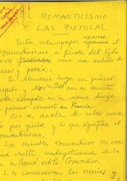 Manuscritos originales de Ramón Gómez de la Serna 