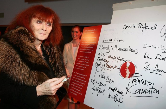  French Fashion Designer Sonia Rykiel Signs A Charter During T