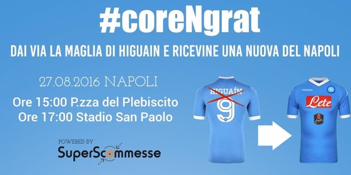 Cambio de camisetas de Higuaín