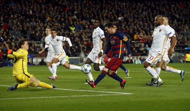 Messi, autor del Mejor gol de 2015-16 contra la Roma en Liga de Campeones
