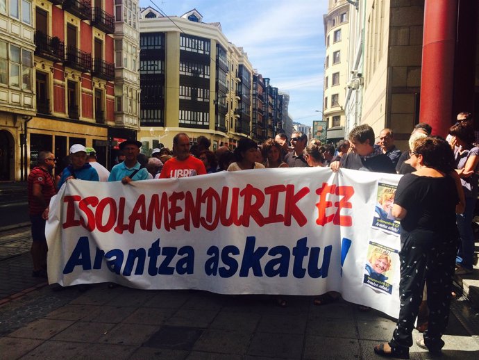 Concentración para pedir la libertad de Arantza Zulueta