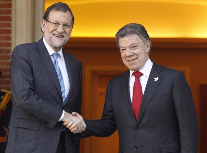 Mariano Rajoy y Juan Manuel Santos en la Moncloa