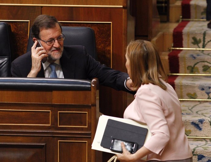 El presidente Mariano Rajoy y Ana Pastor 