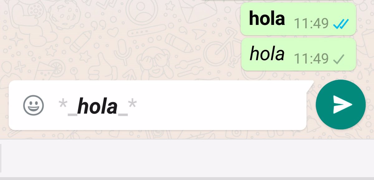 Cómo Poner Negrita Cursiva Y Tachar Palabras En Whatsapp 3057