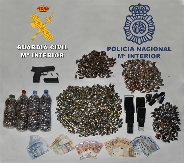 Material ocupado durante la operación. 