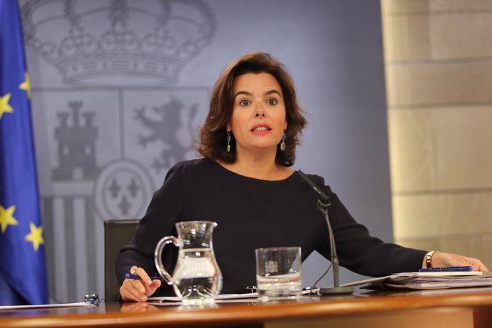 Rueda de prensa de Soraya Saénz de Santamaría tras el Consejo de Ministros