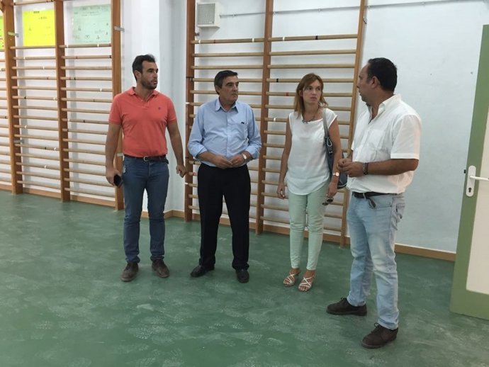 IES San Antonio de Bollullos, visita de Vicente Zarza y Rubén Rodríguez