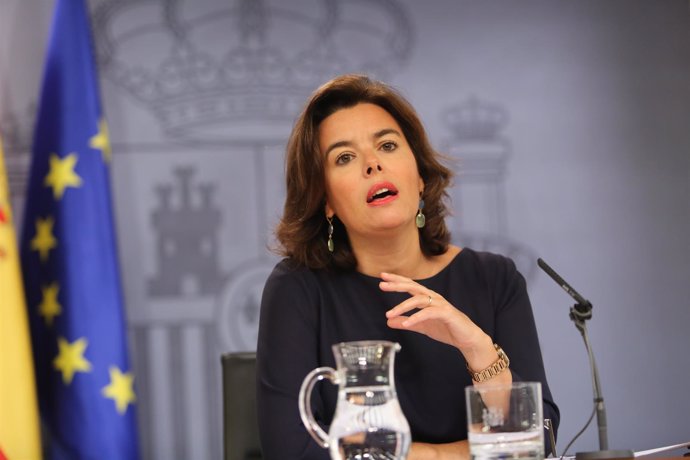 Rueda de prensa de Soraya Saénz de Santamaría tras el Consejo de Ministros