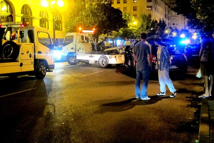 Retirada de los vehículos accidentados