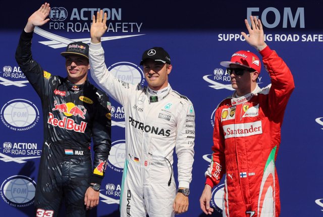 Verstappen, Rosberg y Raikonnen tras la calificación en Spa