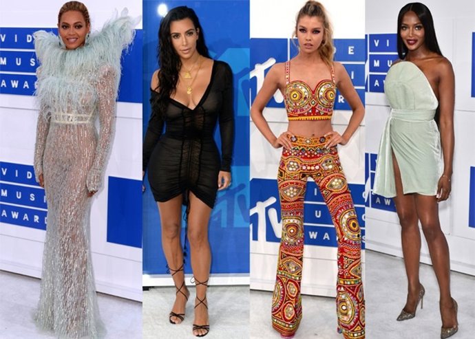 Beyoncé, Kim Kardashian, Joan Smalls y Naomi Campbel