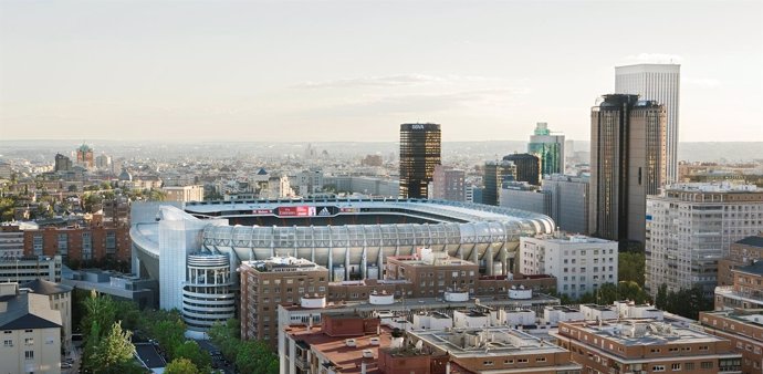 Imagen de la zona en la que se ubica el estadio Santiago Bernabéu