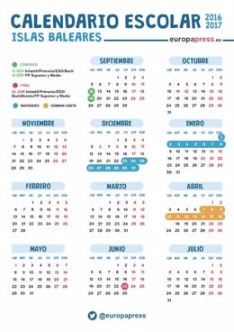 Calendario escolar Baleares