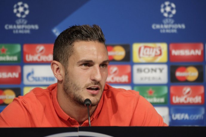 Koke Resurrección en rueda de prensa en el media day del Atlético de Madrid