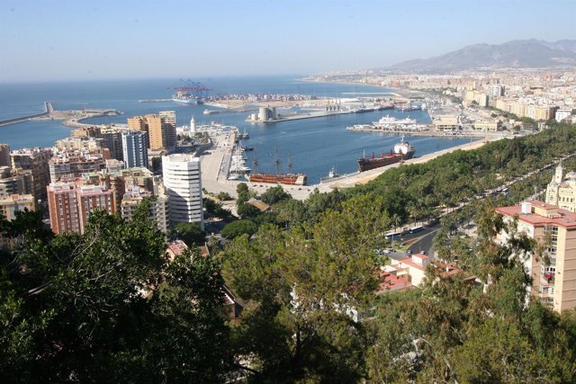 Vistas aéreas de Málaga