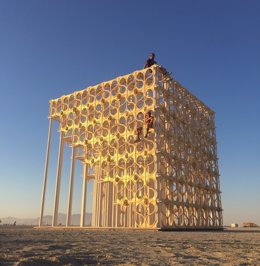 Falla en el festival Burning Man
