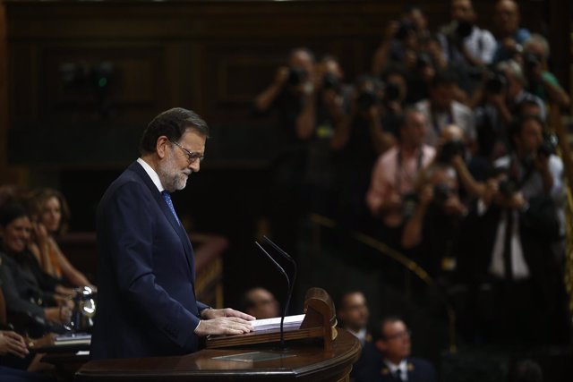 Marino Rajoy en su debate de investidura