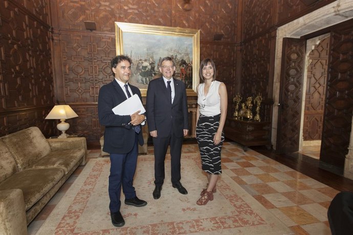 Ximo Puig se reúne con la alcaldesa de Gandia, Diana Morant