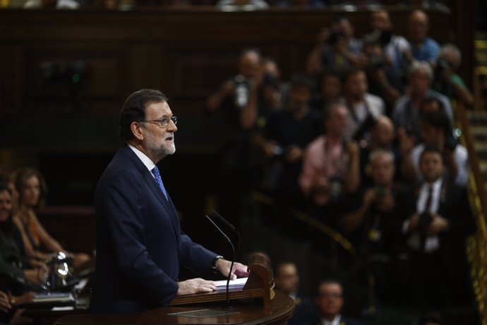Mariano Rajoy en su debate de investidura 
