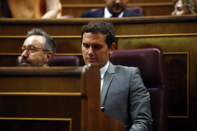 Albert Rivera en el debate de investidura de Mariano Rajoy 