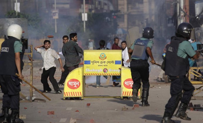 Manifestantes Del Partido Jamaat E Islami En Bangladesh