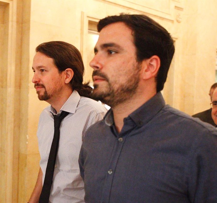 Pablo Iglesias y Alberto Garzón