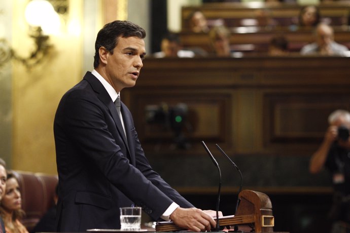 Pedro Sánchez en el discurso de investidura