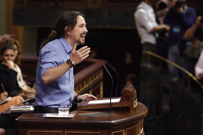 Pablo Iglesias en la sesión de investidura