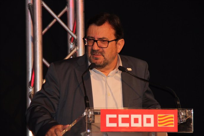 El secretario general de CC.OO.-Aragón, Julián Buey