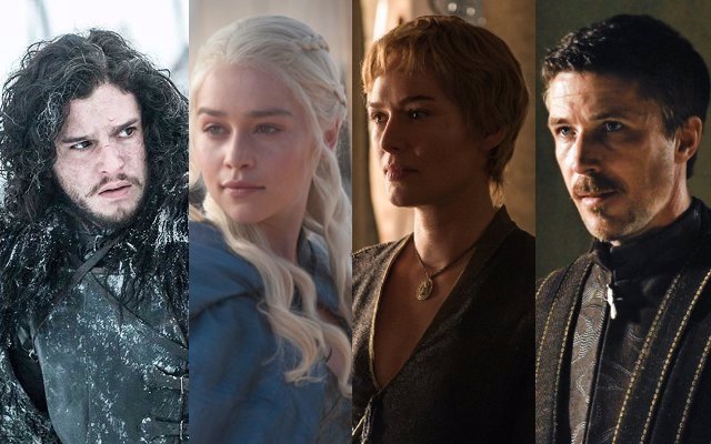 Los líderes de Juego de tronos: Jon Snow, Daenerys, Cersey y Meñique