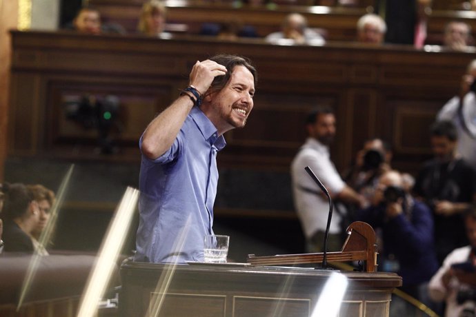 Pablo Iglesias en el debate de investidura en el Congreso