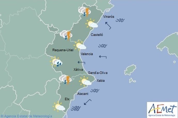 Predicción del tiempo para este jueves 1 de septiembre en la Comunitat