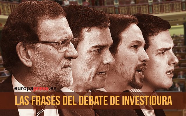 Las frases de Rajoy, Sánchez, Iglesias y Rivera en el debate de investidura