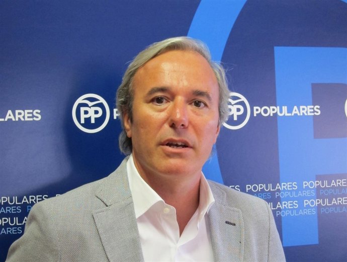 El portavoz del PP, Jorge Azcón